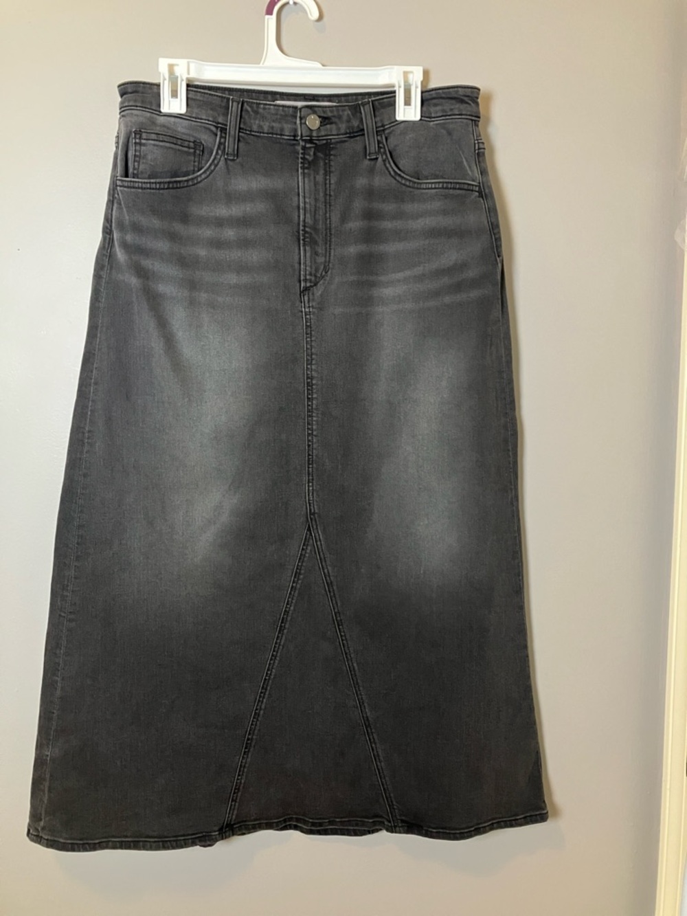 Joe's Women's Black Denim Maxi Skirt Faye Size 31 Grunge Y2K Indie Sleaze - Picture 1 of 4